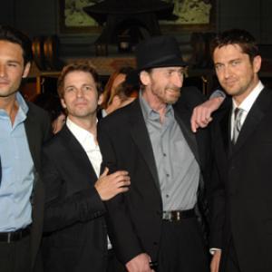 Gerard Butler, Frank Miller, Rodrigo Santoro and Zack Snyder at event of 300 (2006)