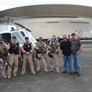 Shooting 'Contraband' in NOLA. front of the Superdome 2011