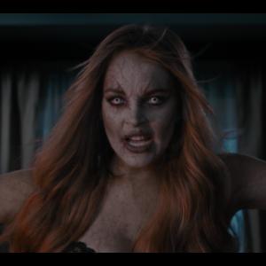 Lindsay Lohan in Scary Movie 5 makeup created by Gabriel Solana