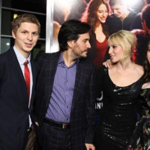 Michael Cera, Ari Graynor, Peter Sollett and Kat Dennings at event of Nick and Norah's Infinite Playlist (2008)