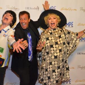 Stephen Sorrentino with friends Joanne Worley and Ruta Lee at Debbie Reynolds Auction Red carpet.