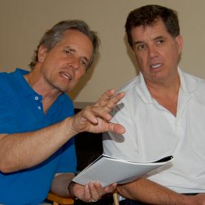 Mark Travis and Frank South in rehearsal for Pay Attention in LA
