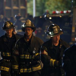 Still of Randy Flagler, Jesse Spencer and Taylor Kinney in Chicago Fire (2012)