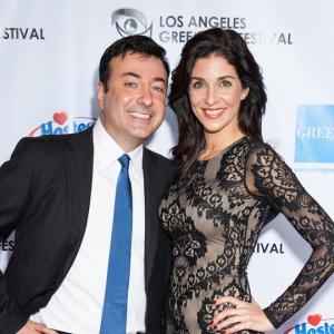 Evan Spiliotopoulos with Eftehea Meli at the LA Greek Film Festival 2015