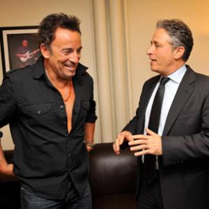 Bruce Springsteen and Jon Stewart