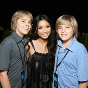 Brenda Song Cole Sprouse and Dylan Sprouse at event of WALLmiddotE siuksliu princo istorija 2008