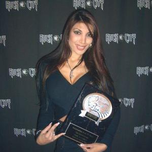 Jasmin st claire award for best heavy metal tv show the Metal Scene Tv Show at the Rock City Awards 2008