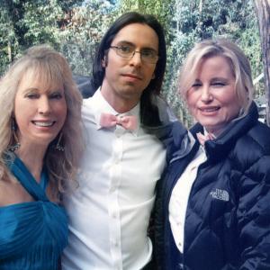 Jean St James on set of Party Down with son Martin Starr and Jennifer Coolidge