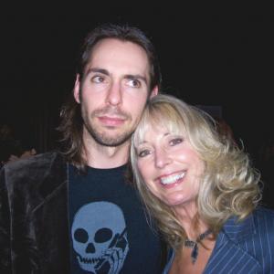 Jean St. James with son Martin Starr at premiere of 
