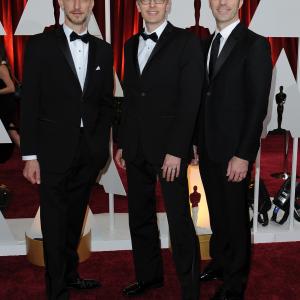 Graham Annable, Anthony Stacchi and Travis Knight at event of The Oscars (2015)