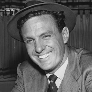 Robert Stack on the set of 
