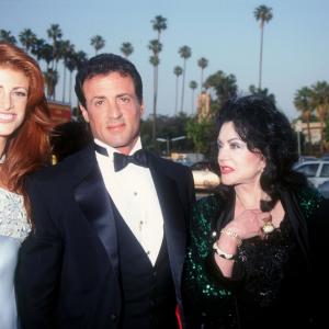 Sylvester Stallone Angie Everhart and Sage Stallone