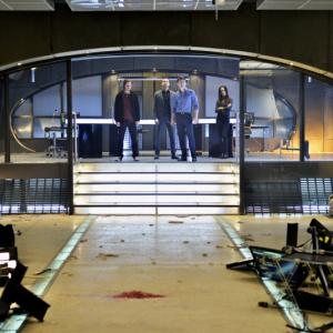 Still of Noah Bean Maggie Q and Aaron Stanford in Nikita 2010