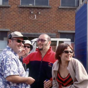 Director Alex Proyas Russell Dysktra Maya Stange and Kick Gurry on the set of GARAGE DAYS
