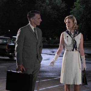 Christopher Stanley as Henry Francis and January Jones as Betty Draper. 