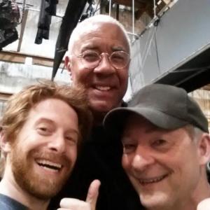 Seth Green Rick Fitts Stephen Stanton on the set of Dads 2014