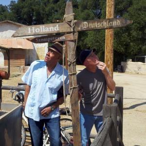 Rick Fitts, Stephen Stanton on the set of Mucho Dinero (2012)