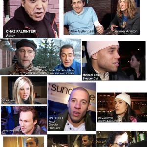 Celebrities interviewed in Julian's documentary film, 'Journey to Sundance'.