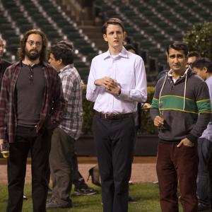 Still of Martin Starr Zach Woods and Kumail Nanjiani in Silicon Valley 2014