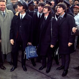 The Beatles Ringo Starr, John Lennon, Paul McCartney, George Harrison 1964 at Kennedy airport/**I.V.