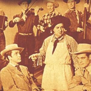 Still of Smiley Burnette Paul Campbell Charles Starrett and The Western Aces in Blazing Across the Pecos 1948