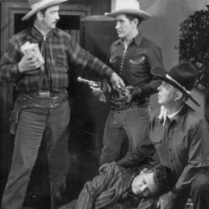 Hoot Gibson, Charles King and Bob Steele in Outlaw Trail (1944)