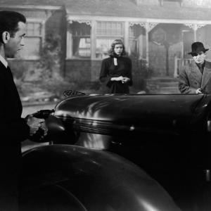 Still of Lauren Bacall, Humphrey Bogart and Bob Steele in The Big Sleep (1946)