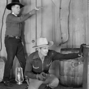 Hoot Gibson and Bob Steele in Arizona Whirlwind 1944