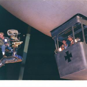 Coordinating a stunt scene. Roger Moore 007 and director Peter McDonald. 