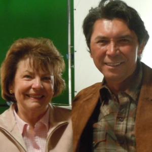 On the set of LONGMIRE with actor Lou Diamond Phillips.