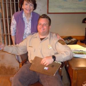 On the set of LONGMIRE with actor Adam Bartley