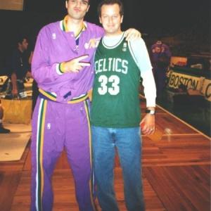 Utah Jazz Centre Vladimir Cuk and the Boston Celtics basketball fan destined for trouble  Daniel Stern