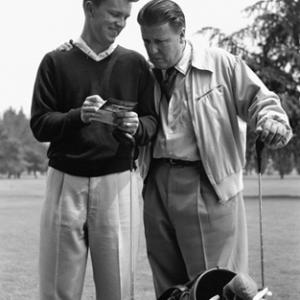 George Stevens with son George Stevens Jr at Lakeside Golf Course in Burbank California