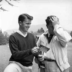 George Stevens with son George Stevens Jr at Lakeside Golf Course in Burbank California