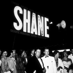 George Stevens and his son George Jr at the Shane premiere 1953
