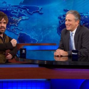 Still of Peter Dinklage and Jon Stewart in The Daily Show 1996
