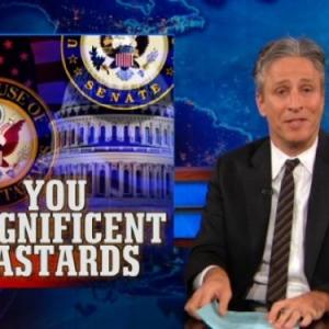 Still of Jon Stewart in The Daily Show Paul Thomas Anderson 2012