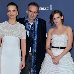 Juliette Binoche, Olivier Assayas and Kristen Stewart