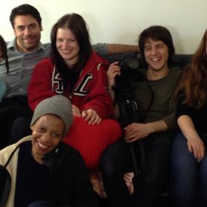 Cast and Crew of HER PERSPECTIVE (2014) (Left to right) Sage Stewart-La Bonté, Chris Blais, Melissa Couto, Sylvia Stewart, Pierre-Joe Fekete, Jaelle Dutremble-Rivet.