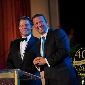 Brett Stimely and Joe Little presenting at the 2014 PSW Emmy Awards 6142014