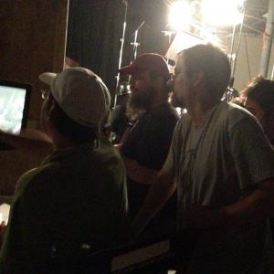 Jeff Stolhand with Zane Rutledge and Matt Joyce on the set of Rain
