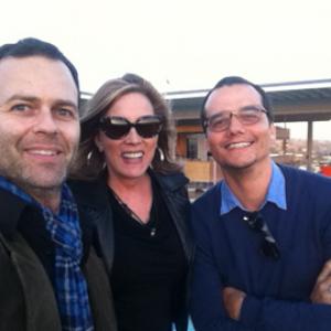 Brent Travers, Andrea Stone-Brokaw, and Wagner Moura