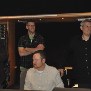 Still of Tim Burton Shane Acker Jim Lemley and Casey Stone in 9 2009