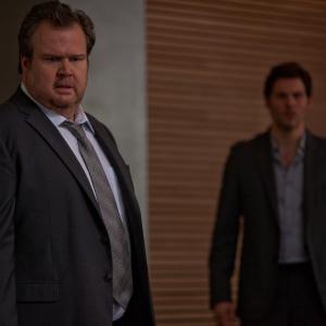 Still of James Marsden and Eric Stonestreet in Loftas 2014