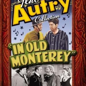 Gene Autry, Smiley Burnette, George 'Gabby' Hayes and June Storey in In Old Monterey (1939)
