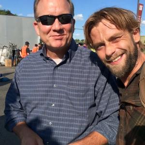 Tom Stoviak and Joe Anderson on the set of Outsiders