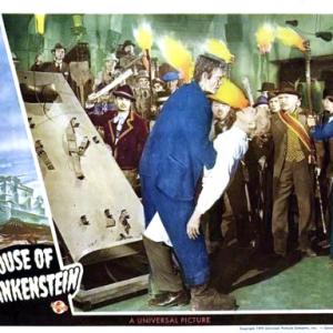 Boris Karloff and Glenn Strange in House of Frankenstein 1944