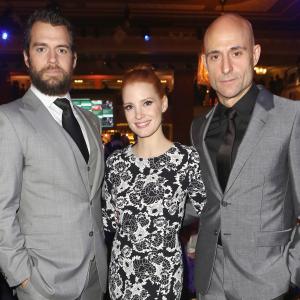 Henry Cavill, Mark Strong and Jessica Chastain