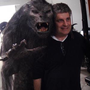Prepping Underworld Rise of the Lycans with a friendly werewolf