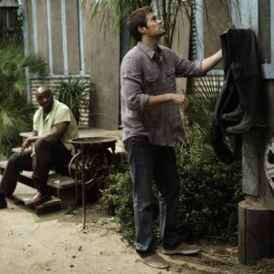 Still of Michael Clarke Duncan and Geoff Stults in The Finder 2012